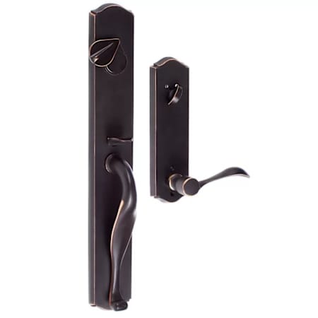 Sure-Loc Wasatch Dummy Handleset with Left Handed Sandstone Lever Vintage Bronze